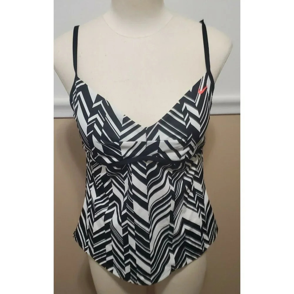 Nike Womens Black & White w/Black Trim Athletic Tank Top NWT